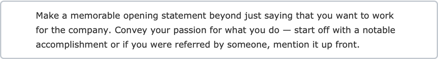 opening Cover Letter hover