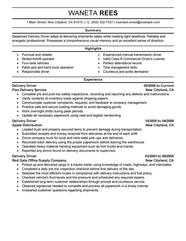 Delivery Driver Resume Examples Free To Try Today MyPerfectResume