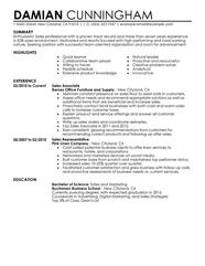 Resume Summary For Sales Job Sales Representative Resume Examples 