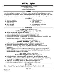 Truck Driver Resume Examples Created By Pros 