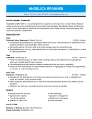 2022 Chef Resume Example Guide MyPerfectResume