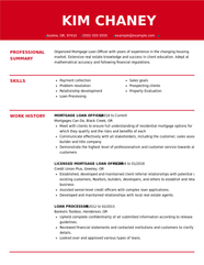 Mortgage Loan Officer Resume Example MyPerfectResume