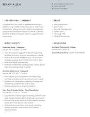 Professional Caregiver Resume Example Tips MyPerfectResume