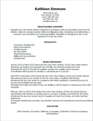 Day Care Center Director Resume Example MyPerfectResume