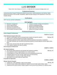 Direct Care Worker Job Description For Resume