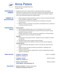 Pharmacy Technician Resume Example MyPerfectResume