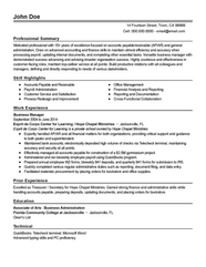 Resume For Accounts Payable And Receivable