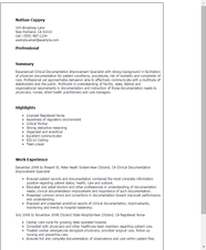 Clinical Documentation Improvement Spc Resume Example