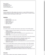  1 Front Office Assistant Resume Example MyPerfectResume