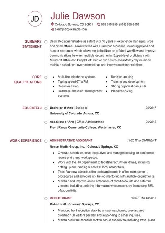 Administrative Assistant CV Examples & Templates