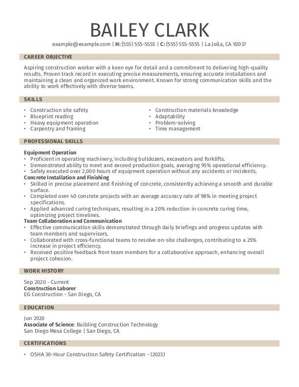 Worker Resume Examples for 2024: Templates & Tips