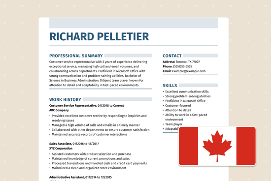 How To Write A Canadian Resume Format And Examples 2735