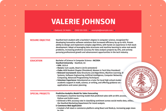 Stanford Resume Template (Guide & Examples)