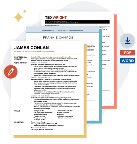 3 Resume Examples