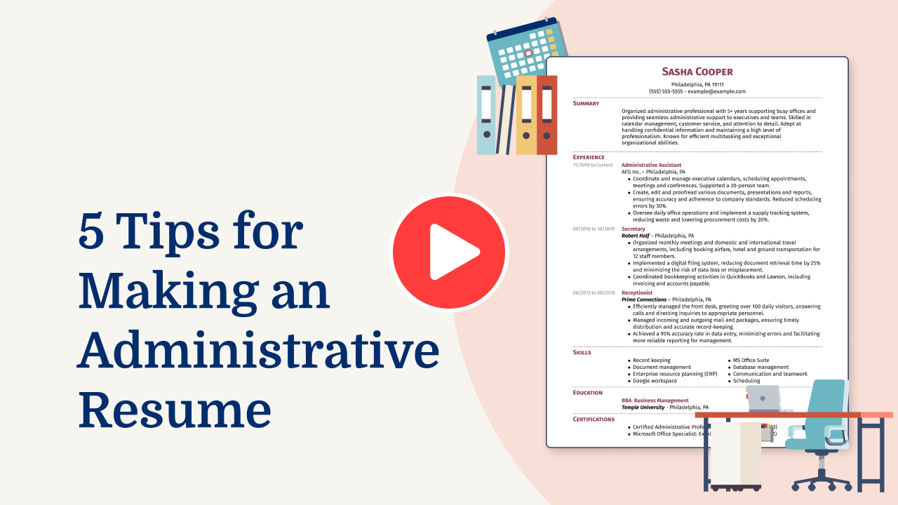 5 Tips For A Winning Administrative Resume