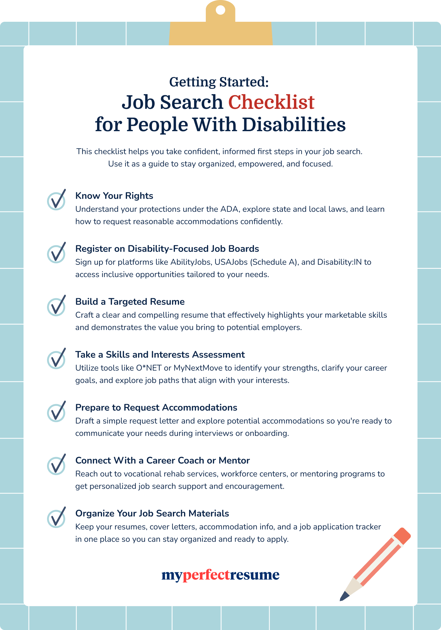 Job Search Checklist For People With Disabilities
